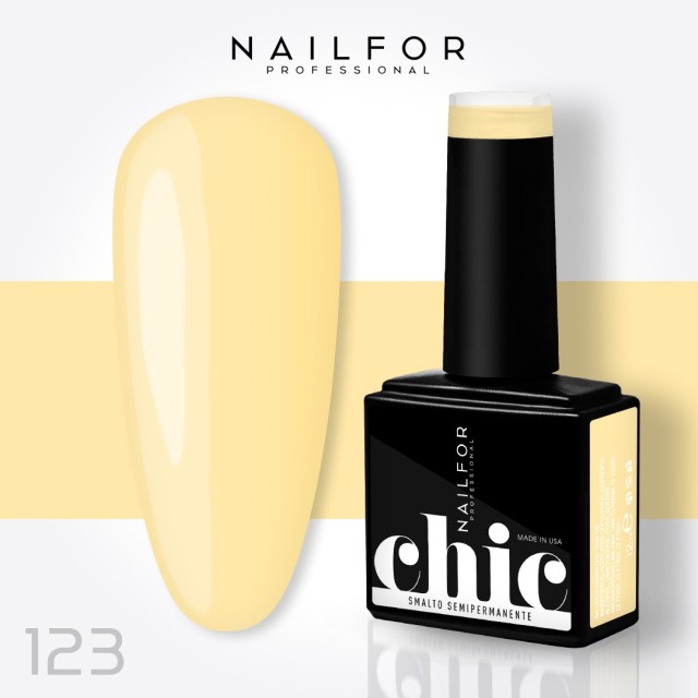 VERNIS ONGLES SEMI-PERMANENT CHIC-123 Jaune