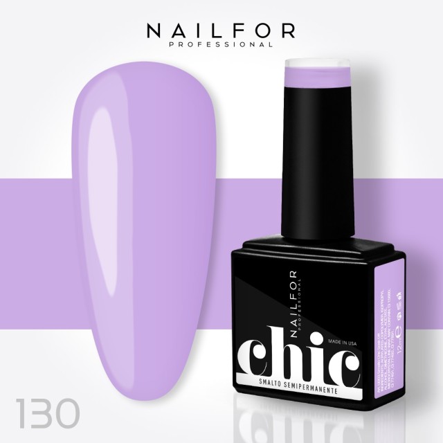 Semipermanente smalto colore per unghie: CHIC SMALTO SEMIPERMANENTE - 130 Lilla Nailfor 7,99 €