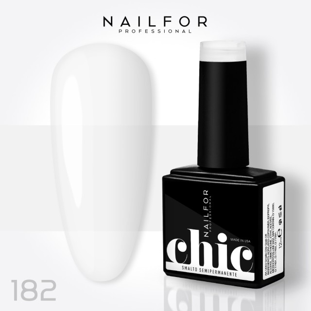 Semipermanente smalto colore per unghie: CHIC SMALTO SEMIPERMANENTE - 182 bianco lattiginoso Nailfor 7,99 €
