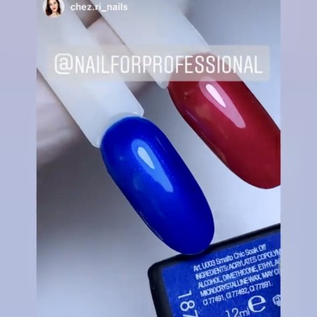 Vernis à ongles semi-permanent couleur : Chic SEMI-PERMANENT NAIL POLISH - 187 bleu métallisé Nailfor 7,99 €