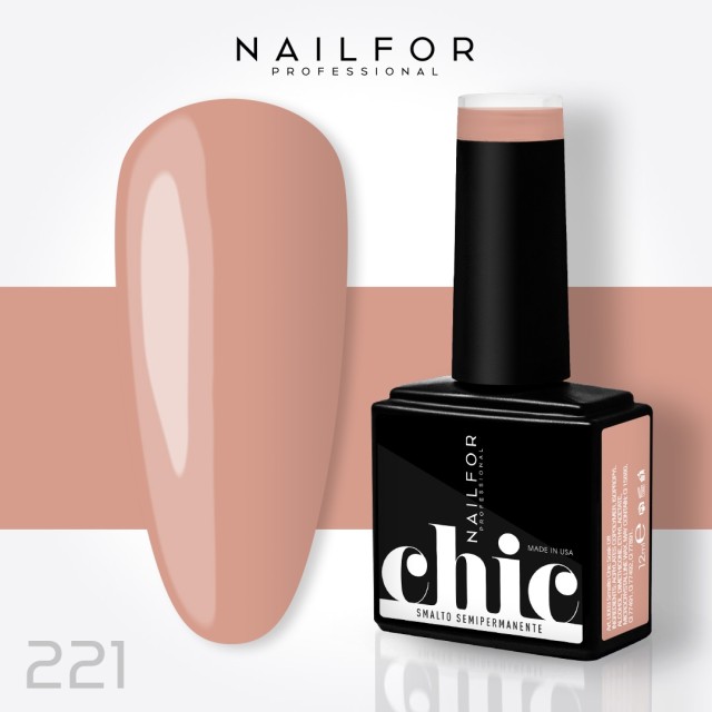 Semipermanente smalto colore per unghie: CHIC SMALTO SEMIPERMANENTE - 221 Nailfor 7,99 €