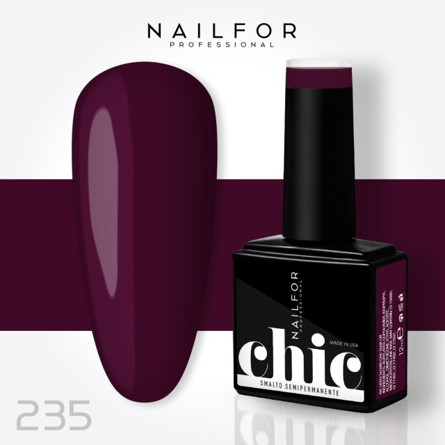 Semipermanente smalto colore per unghie: CHIC SMALTO SEMIPERMANENTE - 235 Nailfor 7,99 €
