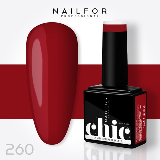 Semipermanente smalto colore per unghie: CHIC SMALTO SEMIPERMANENTE - 260 Nailfor 7,99 €