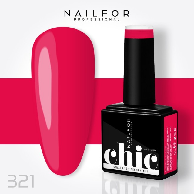 Semipermanente smalto colore per unghie: CHIC SMALTO SEMIPERMANENTE - 321 FLUO Nailfor 7,99 €