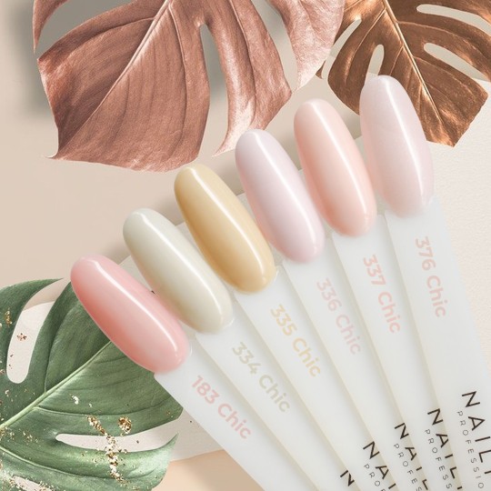 Semi-permanent nail polish color: Chic SEMI-PERMANENT NAIL POLISH - 334 Milky semi-covering Nailfor €7.99 2