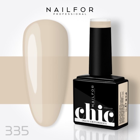 Semi-permanent nail polish color: Chic SEMI-PERMANENT NAIL POLISH - 335 Milky semi-covering Nailfor €7.99