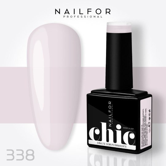 Semi-permanent nail polish color: Chic SEMI-PERMANENT NAIL POLISH - 338 Milky semi-covering Nailfor €7.99