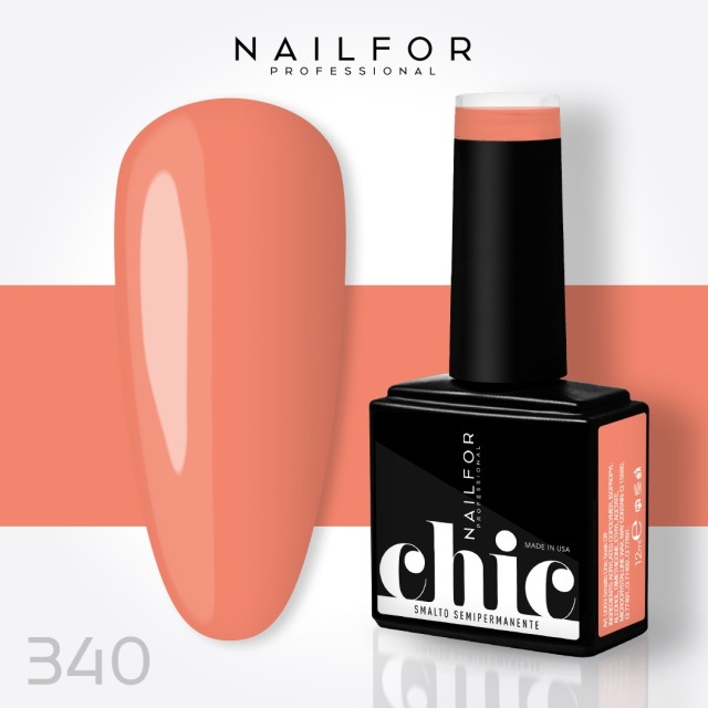 Semipermanente smalto colore per unghie: CHIC SMALTO SEMIPERMANENTE - 340 Nailfor 7,99 €