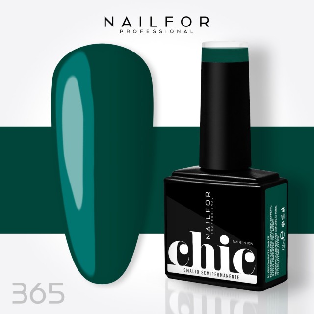 Semipermanente smalto colore per unghie: CHIC SMALTO SEMIPERMANENTE - 365 Smeraldo Nailfor 7,99 €