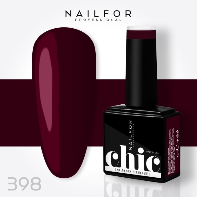 Semipermanente smalto colore per unghie: CHIC SMALTO SEMIPERMANENTE - 398 Nailfor 7,99 €