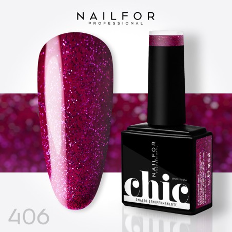 Semi-permanent nail polish color: Chic SEMI-PERMANENT NAIL POLISH - 406 Nailfor €7.99