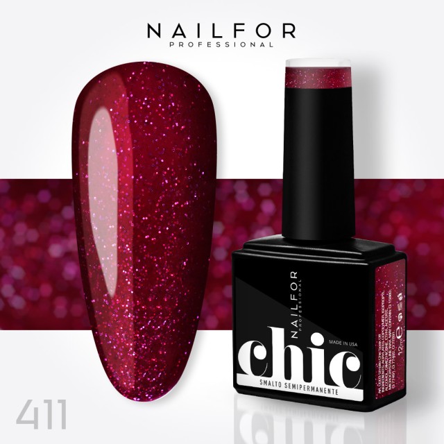 Semipermanente smalto colore per unghie: CHIC SMALTO SEMIPERMANENTE - 411 Nailfor 7,99 €