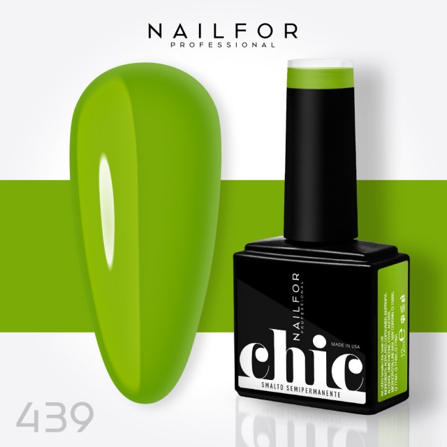 Semipermanente smalto colore per unghie: CHIC SMALTO SEMIPERMANENTE - 439 AVOCADO Nailfor 7,99 €