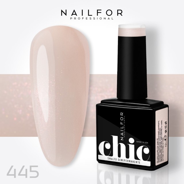 Semipermanente smalto colore per unghie: CHIC SMALTO SEMIPERMANENTE - 445 Effetto Perlato Nailfor 7,99 €