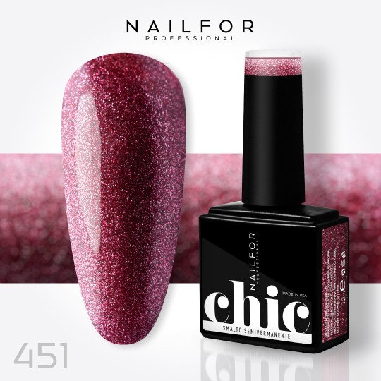 Vernis à ongles semi-permanent couleur : Chic SEMI-PERMANENT NAIL POLISH - 451 Nailfor 7,99 €