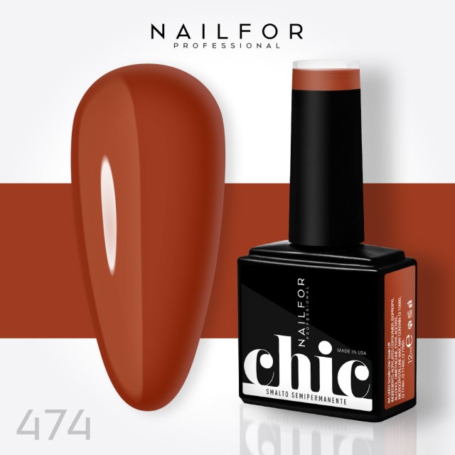 Semipermanente smalto colore per unghie: CHIC SMALTO SEMIPERMANENTE - 474 Nailfor 7,99 €