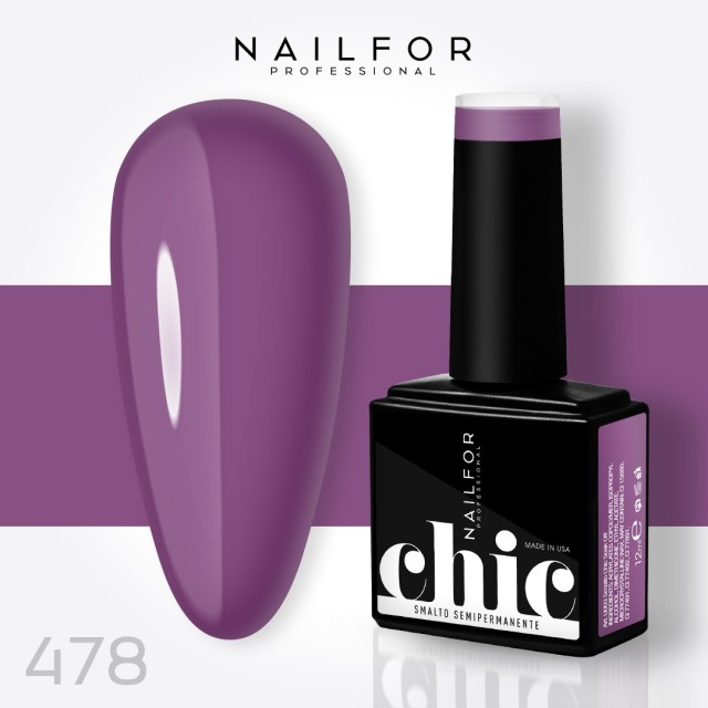 Semipermanente smalto colore per unghie: CHIC SMALTO SEMIPERMANENTE - 478 Nailfor 7,99 €