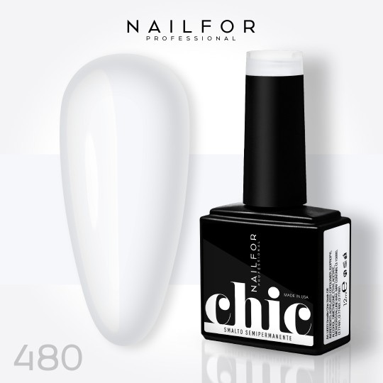 Semi-permanent nail polish color: Chic SEMI-PERMANENT NAIL POLISH - 480 Pastel White Snow Nailfor €7.99