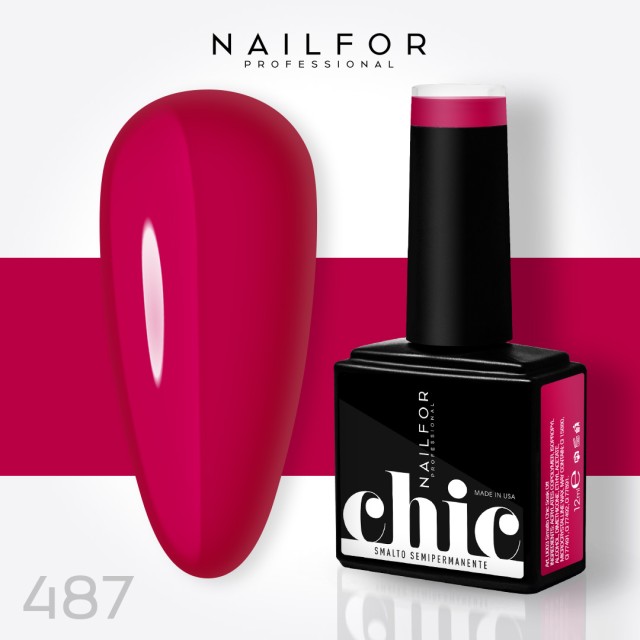 Semipermanente smalto colore per unghie: CHIC SMALTO SEMIPERMANENTE - 487 Viva Magenta Nailfor 7,99 €