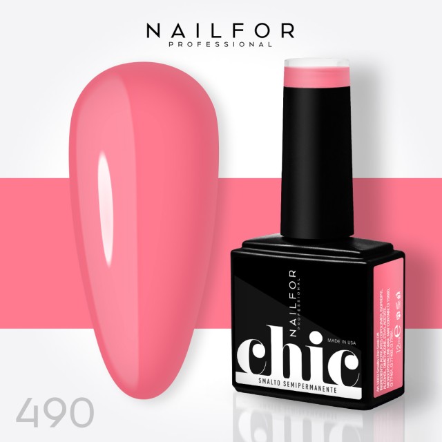 Semipermanente smalto colore per unghie: CHIC SMALTO SEMIPERMANENTE - 490 Nailfor 7,99 €