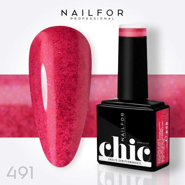 Semipermanente smalto colore per unghie: CHIC SMALTO SEMIPERMANENTE - 491 Nailfor 7,99 €