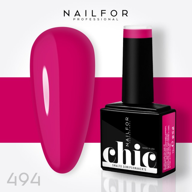 Semipermanente smalto colore per unghie: CHIC SMALTO SEMIPERMANENTE - 494 Nailfor 7,99 €