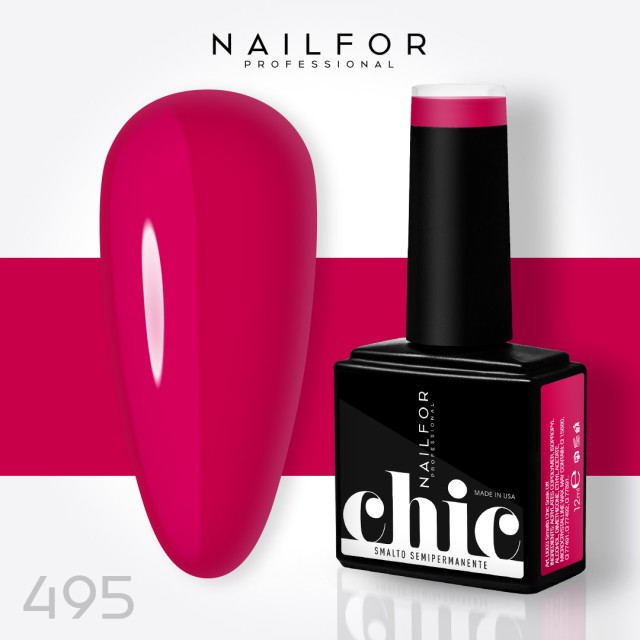 Semipermanente smalto colore per unghie: CHIC SMALTO SEMIPERMANENTE - 495 Nailfor 7,99 €