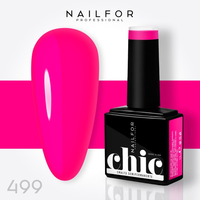 Semipermanente smalto colore per unghie: CHIC SMALTO SEMIPERMANENTE - 499 Fluo Nailfor 7,99 €