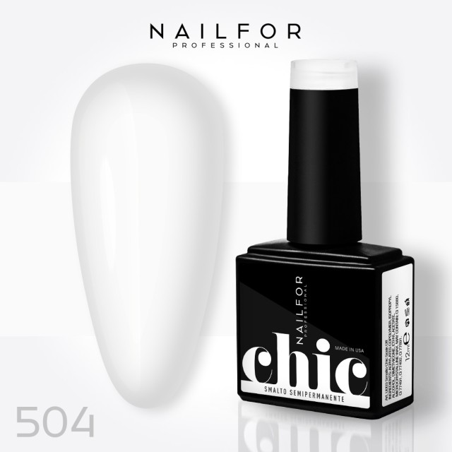 CHIC SEMI-PERMANENT NAIL POLISH - 504 Milky white