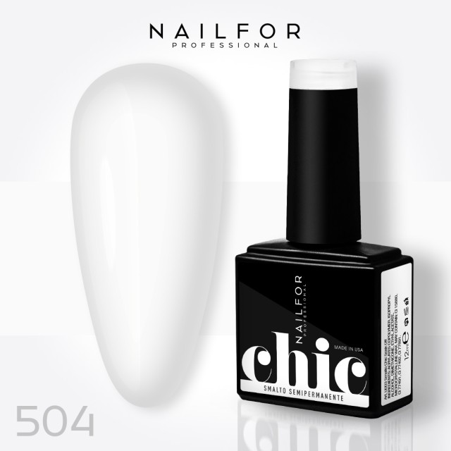 Semipermanente smalto colore per unghie: CHIC SMALTO SEMIPERMANENTE - 504 bianco lattiginoso Nailfor 7,99 €