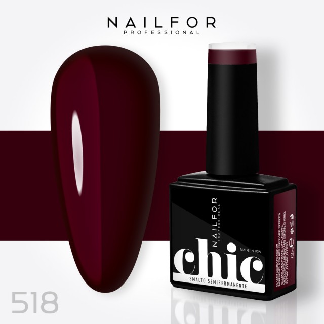 Semipermanente smalto colore per unghie: CHIC SMALTO SEMIPERMANENTE - 518 Rouge Nailfor 7,99 €