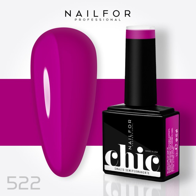 Semipermanente smalto colore per unghie: CHIC SMALTO SEMIPERMANENTE - 522 Nailfor 7,99 €