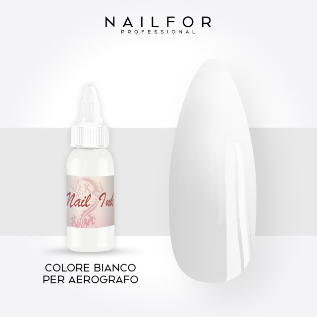 decorazione nail art ricostruzione unghie COLORE BIANCO PER AEROGRAFO Nailfor 4,99 €