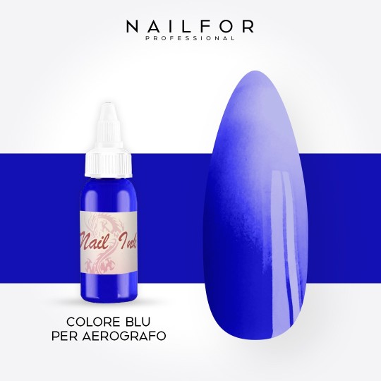 Decoración de nail art reconstrucción de uñas COLOR AZUL PARA AEROGRAFO Nailfor 4,99 €