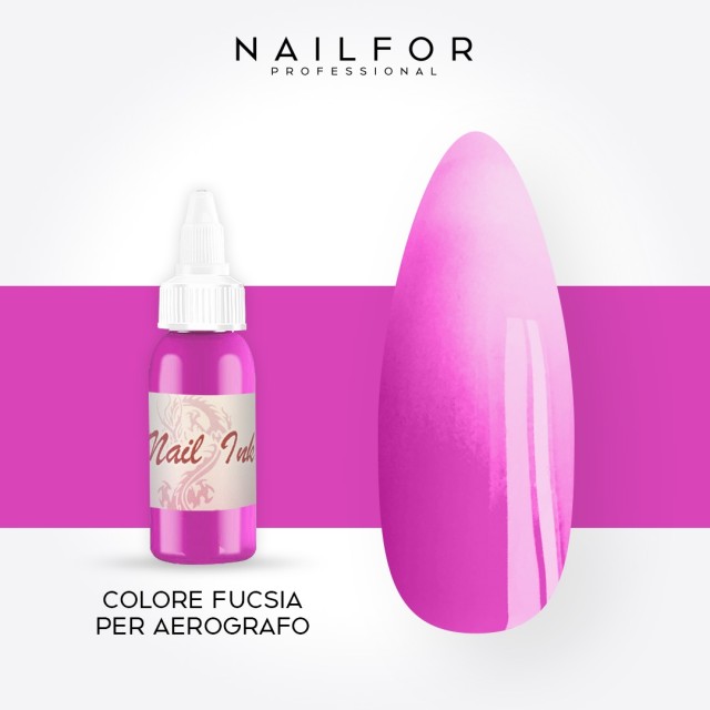 decorazione nail art ricostruzione unghie COLORE FUCSIA PER AEROGRAFO Nailfor 4,99 €