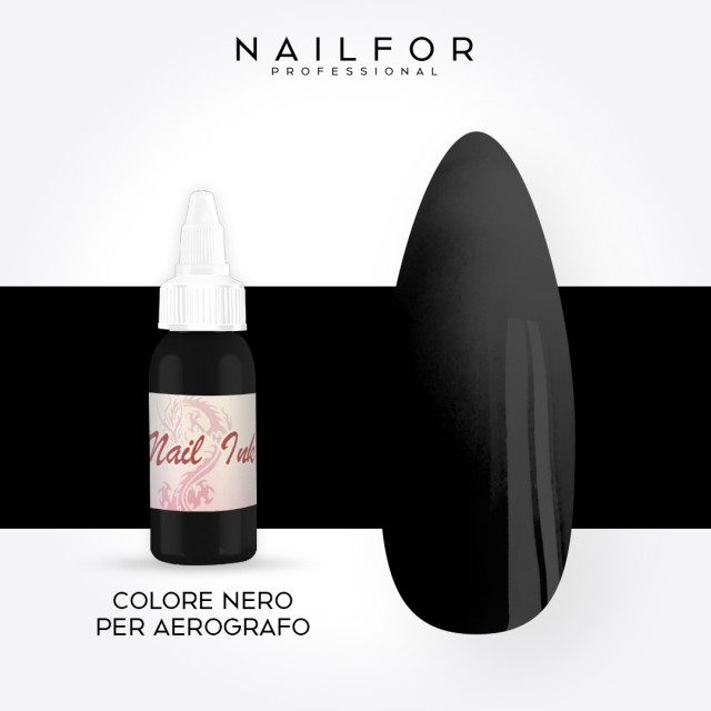 decorazione nail art ricostruzione unghie COLORE NERO PER AEROGRAFO Nailfor 4,99 €