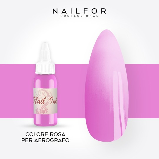 Decoración nail art , reconstrucción de uñas, COLOR ROSA PARA AEROGRAFO, Nailfor por 4,99 €