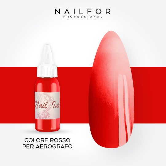 Décoration nail art reconstruction ongle COULEUR ROUGE POUR AÉROGRAPHE Nailfor €4.99