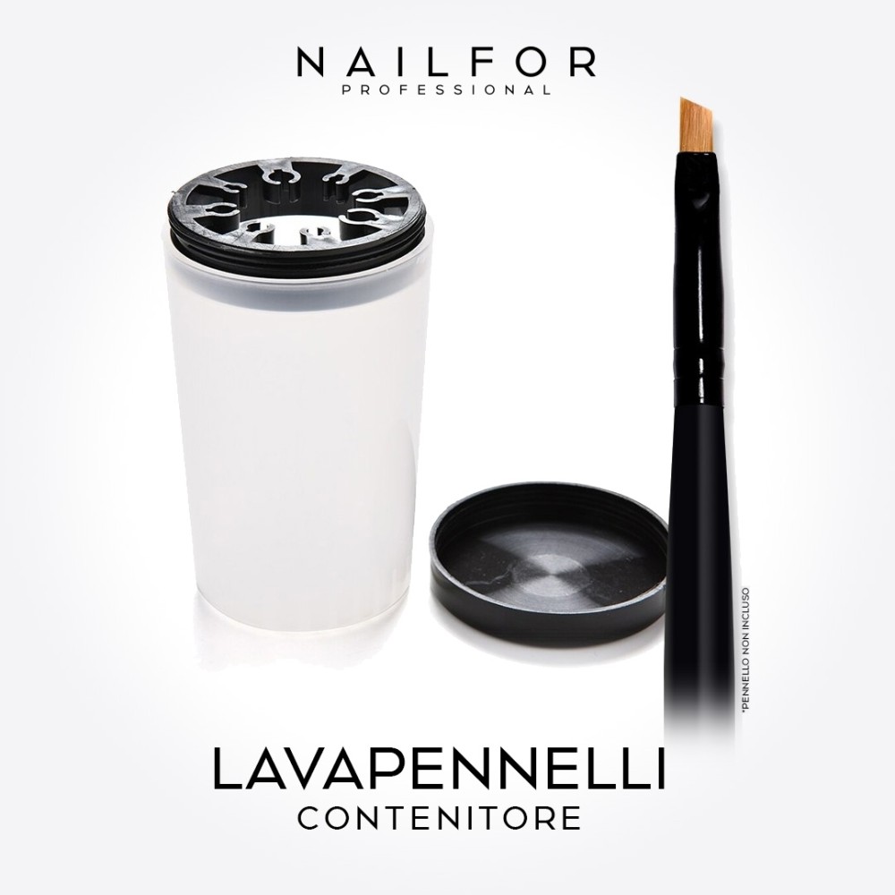 Contenitore lavapennelli ad immersione NERO - Nailfor