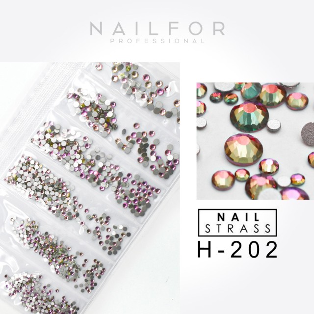 decorazione nail art ricostruzione unghie CRISTALLI STRASS DECORAZIONE NAIL ART H202 Nailfor 6,99 €