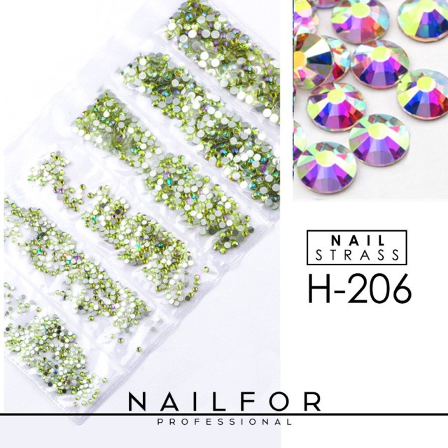 CRISTAL STRASS NAIL ART H206 reflejos de arco iris