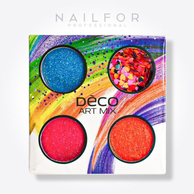 Decoración nail art , reconstrucción de uñas Deco art mix Fluo HEARTS - 017 Nailfor 6,99 €