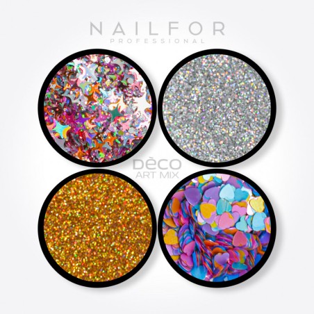 Decoración nail art , reconstrucción de uñas, Deco art mix corazones soft - 024 Nailfor 6,99 €