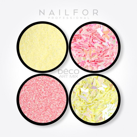 decorazione nail art ricostruzione unghie DECO ART MIX FARFALLE PASTELLO- 020 Nailfor 6,99 €