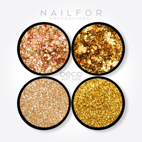 nail art decoration nail reconstruction Deco art mix gold - 013 Nailfor €6.99 2