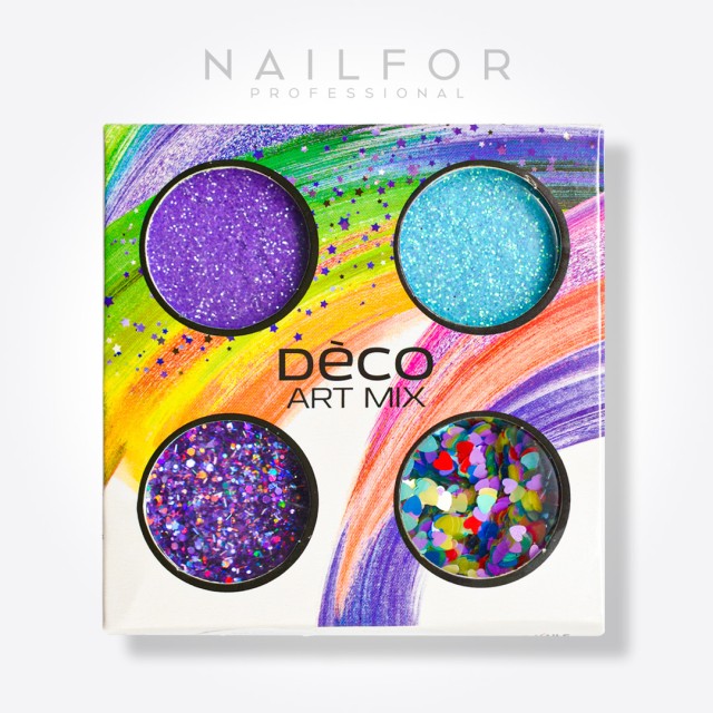 nail art decoration nail reconstruction Deco art mix purple hearts- 023 Nailfor €6.99
