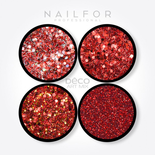 decorazione nail art ricostruzione unghie DECO ART MIX red - 012 Nailfor 6,99 €