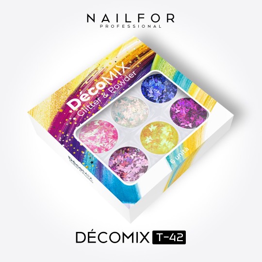 Décoration nail art reconstruction ongle Decomix Papillons T42 Nailfor 8,99 € 2