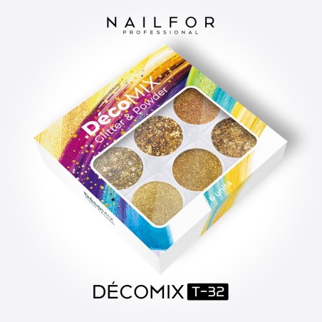 Décoration nail art reconstruction Decomix Gold T32 Nailfor 8,99 €