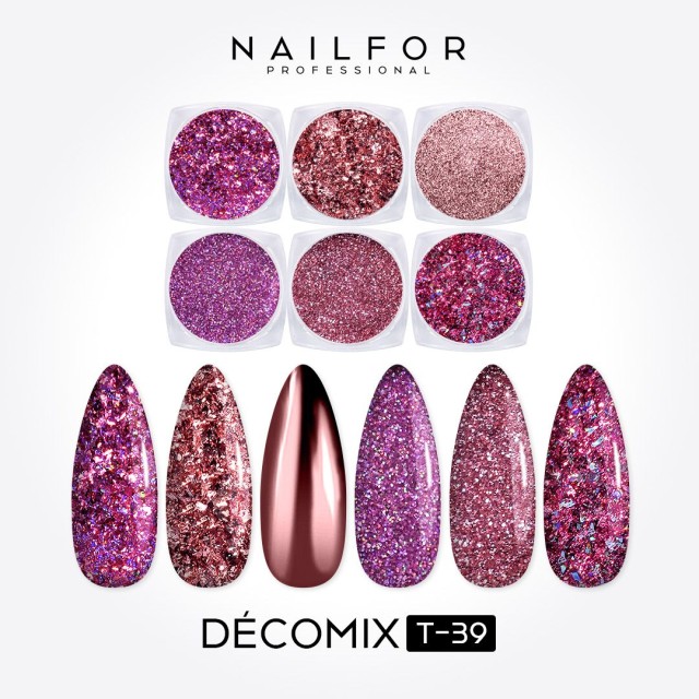 decorazione nail art ricostruzione unghie DECOMIX Pinky T39 Nailfor 8,99 €